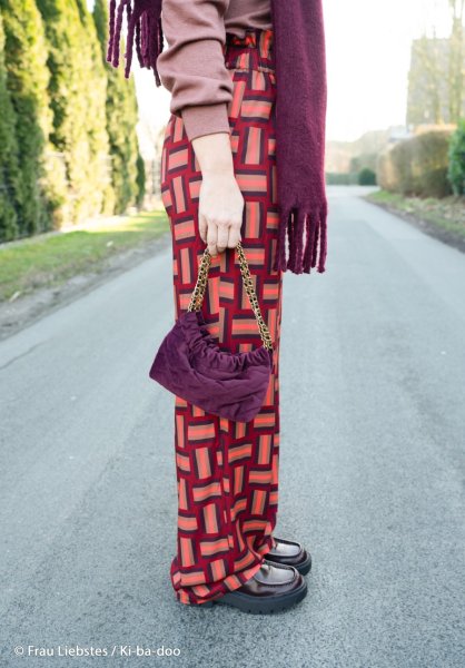 Viskose - Braid Stripe - burgundy - Geoluxe by Ki-ba-doo - Swafing