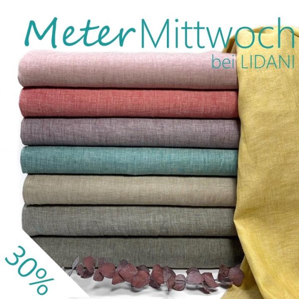 RESTSTÜCK 50cm !!! - Leinen - Georgio - grey melange