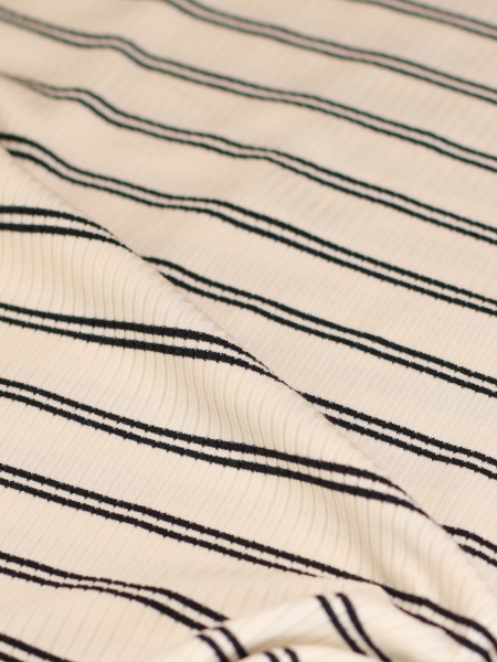 RESTSTÜCK 1,50m !!! - Derby Slim Stripe Jersey mit TENCEL™Modal - shell - MeetMilk