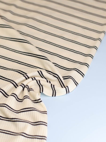 RESTSTÜCK 1,50m !!! - Derby Slim Stripe Jersey mit TENCEL™Modal - shell - MeetMilk