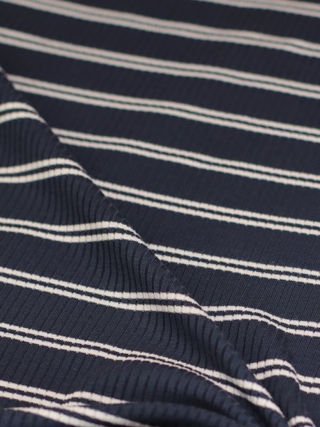 Derby Slim Stripe Jersey mit TENCEL™Modal - dark navy - MeetMilk