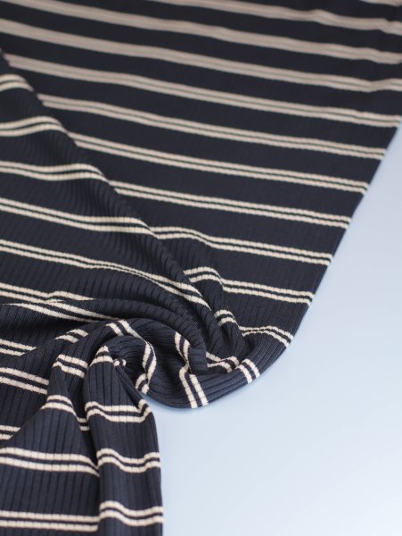 Derby Slim Stripe Jersey mit TENCEL™Modal - dark navy - MeetMilk