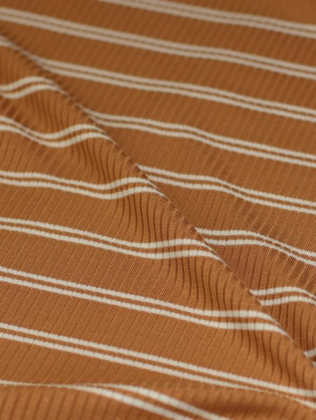 Derby Slim Stripe Jersey mit TENCEL™Modal - toffee - MeetMilk