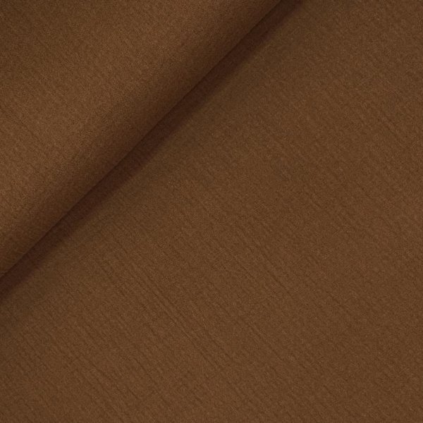 RESTSTÜCK 1,10m !!! - Musselin - uni - braun