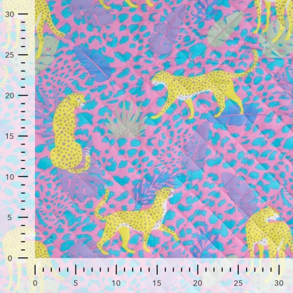 Doubleface Baumwoll Stepper - Zebra Leo - rosa/gelb