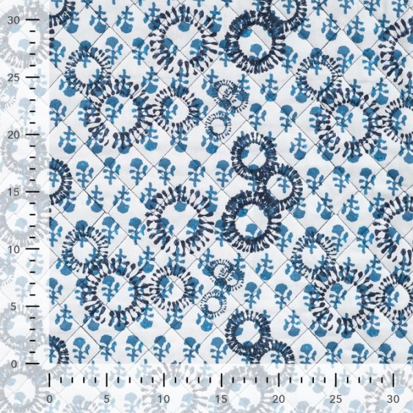 Doubleface Baumwoll Stepper - Elwine Flowers - dark navy/blue