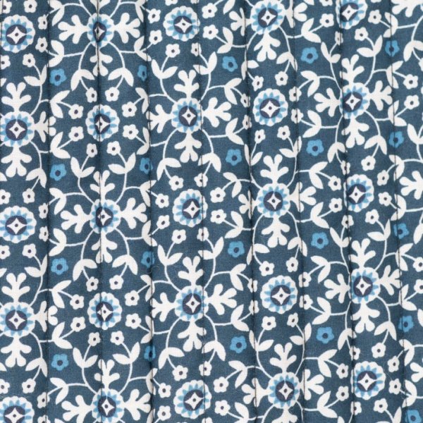 Doubleface Baumwoll Stepper - Caja Flowers - dark navy/blue