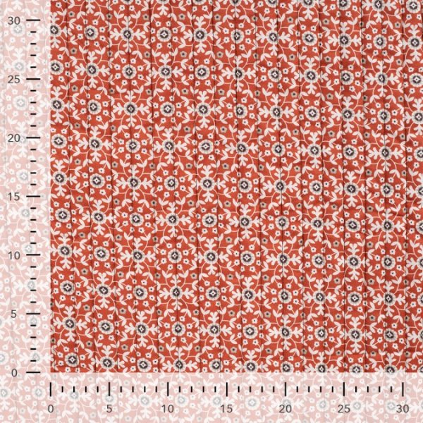 Doubleface Baumwoll Stepper - Moreen Flowers - brown/rost