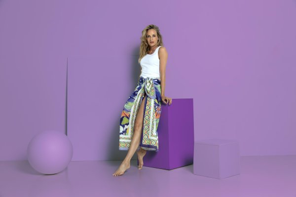 Viskose - Scarf Panel - Zazie - mint/lilac
