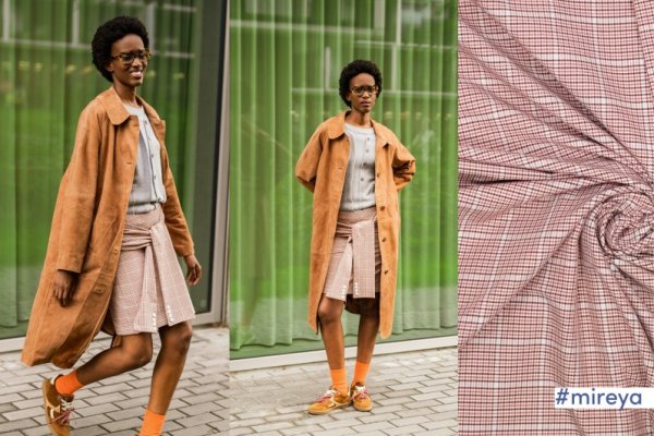 Viskosestretch - Check - rot - Fibremood No. 36