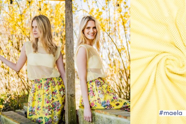 Knit - Fish net - yellow - Fibremood No. 38