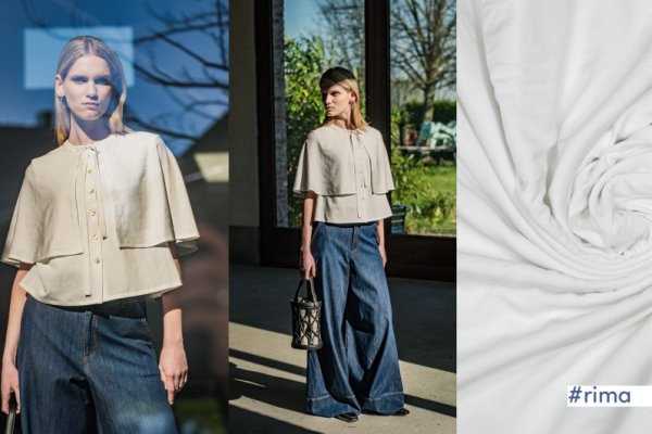 Viskose Twill - uni - white - Fibremood No. 38