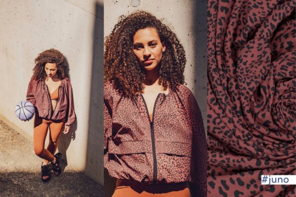 Funktionsstoff - Leopard - red - Fibremood Spezial No. 4