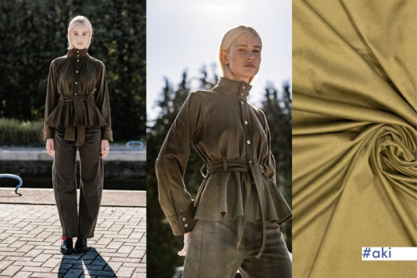 Wildlederimitat - brushed - khaki - Fibremood Special No. 5
