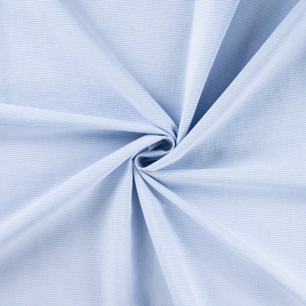 Baumwollgemisch Webware - Mini Stripe - light blue