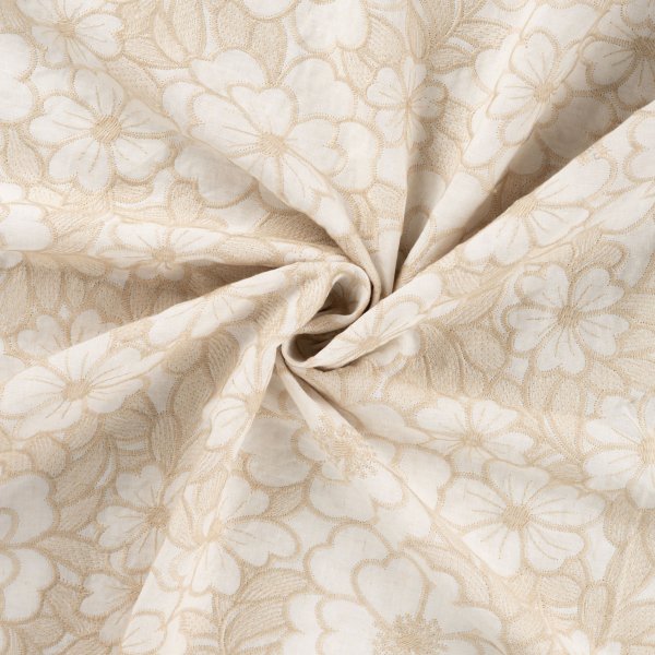 Baumwoll Webware - Nerina - Embroderie - sand