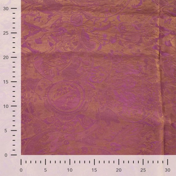 Silk Blended Jacquard - Elmira - altrosa/gold