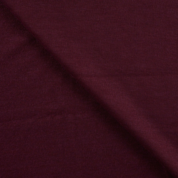 Viskose Strick Jersey - Merino Touch - uni - bordeaux