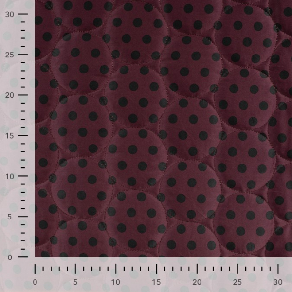 Steppstoff - Jackenstepper - Classic Dots - bordeaux/black