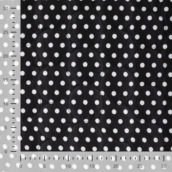 Steppstoff - Jackenstepper - Classic Dots - black/offwhite