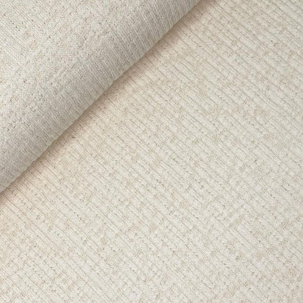 RESTSTÜCK 1,60m !!! - Baumwoll Strick - Samira - wollweiß