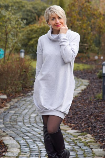 Strick - Bono - meliert hellgrau - Swafing