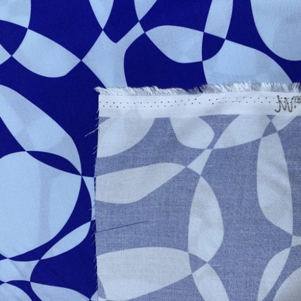 Viskose - Compass Circles - royal/hellblau