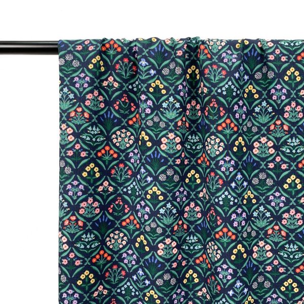 Viskose - Estee - navy - Vintage Garden by Rifle Paper Co.