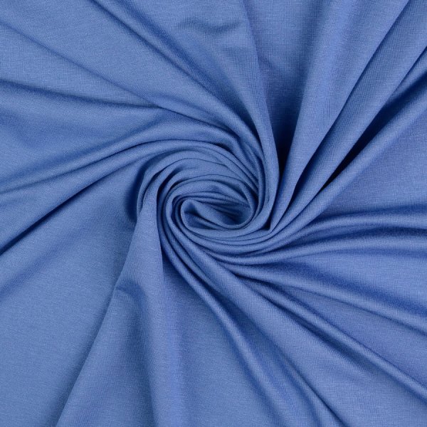 Viskosejersey - uni - jeansblau