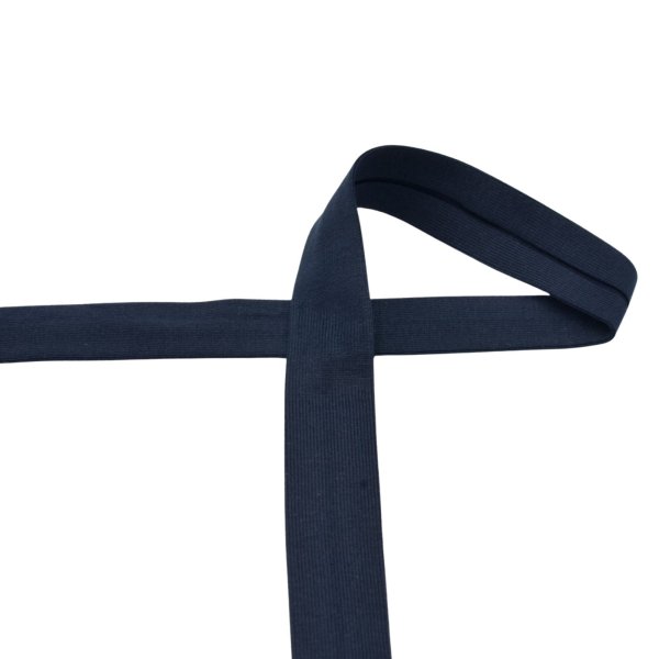 Jersey Schrägband - elastisch - 20mm - navy