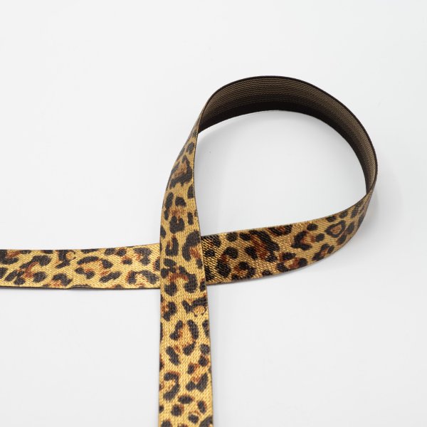 Gummiband - 25mm - Big Leo Metallic - gold/braun/schwarz