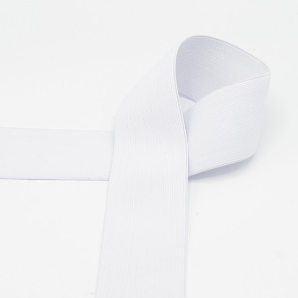 Gummiband - 40mm - uni - weiß