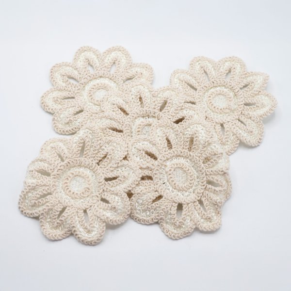 Applikation - Dala Flower - Aufnäher - natur