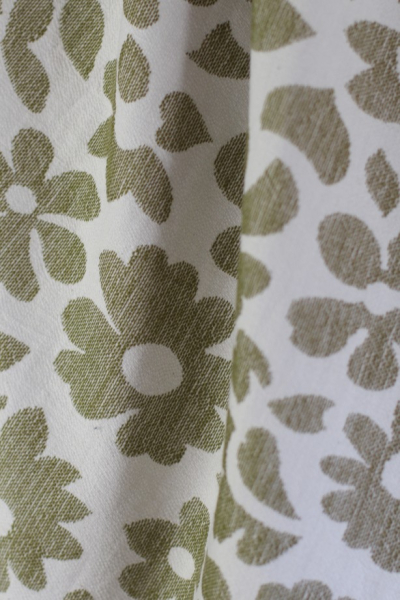 Baumwoll Jacquard - gewebt - Aster Bloom - shell/juniper - meetMilk