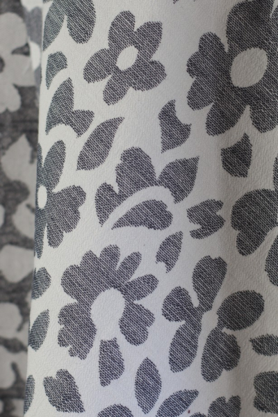 Baumwoll Jacquard - gewebt - Aster Bloom - shell/stormy teal - meetMilk