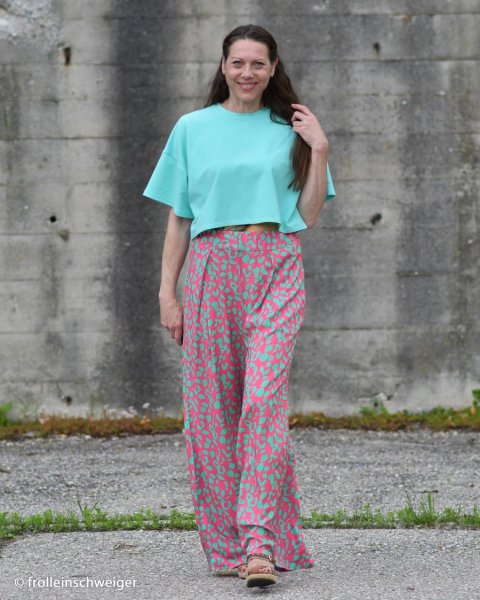 Viskose - Leo - aqua/erika - Love Collection - Swafing by Kibadoo