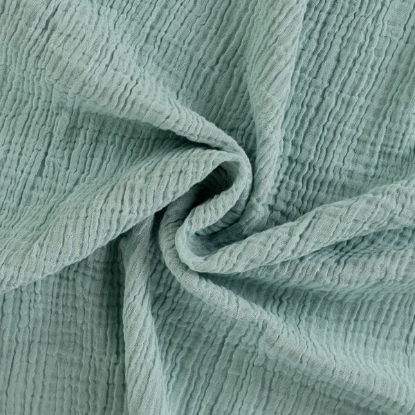 Doubleface Musselin - uni - mint/dusty mint