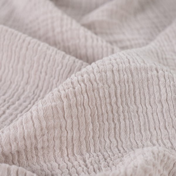 Doubleface Musselin - uni - beige/greige