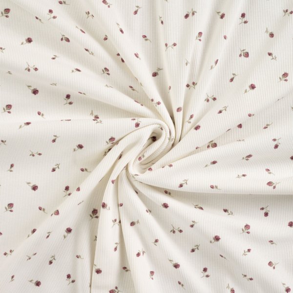 Rib Jersey - Bella Bloom - ecru