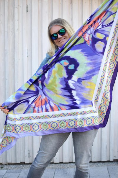 Viskose - Scarf Panel - Zazie - mint/lilac