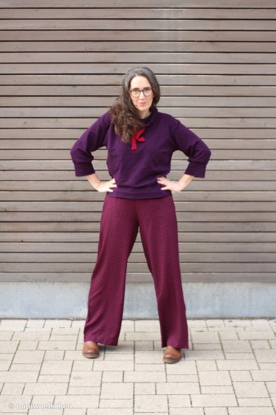 Viskose - Chain Twist - aubergine/burgundy - Geoluxe by Ki-ba-doo - Swafing