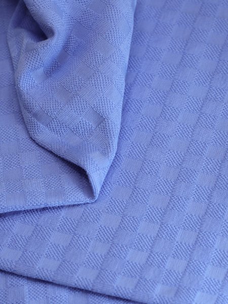 Bio Jacquard Jersey - Chess Knit - sky haze - Mind the Maker
