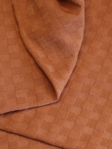 Bio Jacquard Jersey - Chess Knit - soft mocha - Mind the Maker