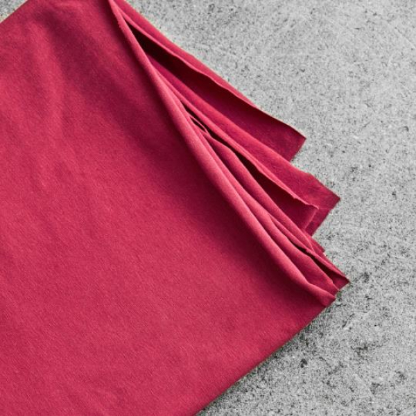 RESTSTÜCK 0,60m !!! - Bio Single Stretch Jersey - crimson - Mind the Maker