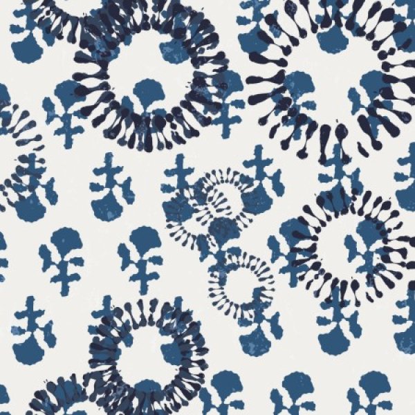 Baumwoll Voile - Lauri - white/blue
