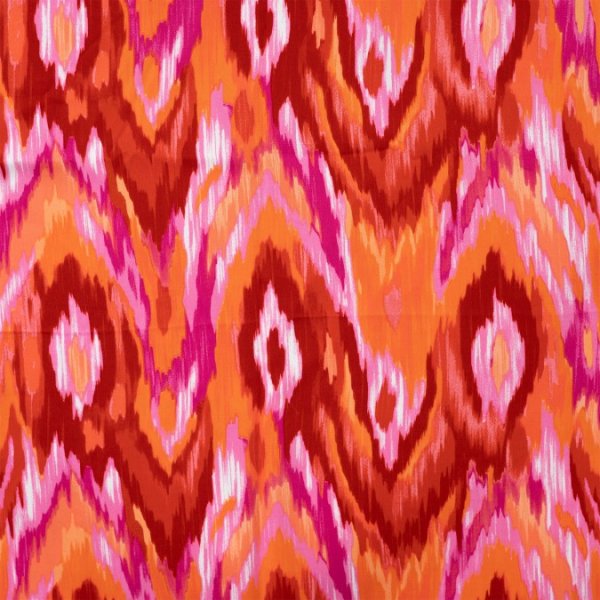 Viskosesatin - Chabela - matt - orange/rosa