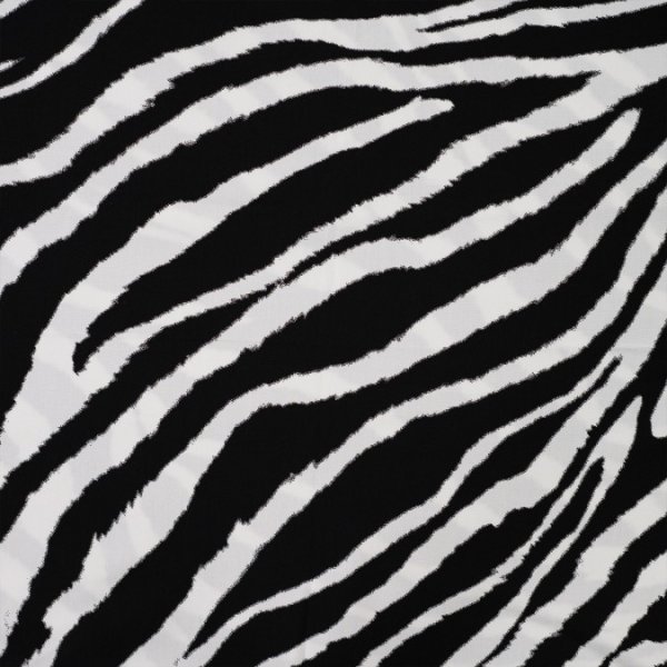 Viskose Popeline - Velora Zebra - black/white