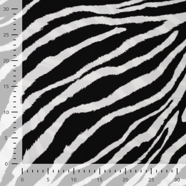 Viskose Popeline - Velora Zebra - black/white