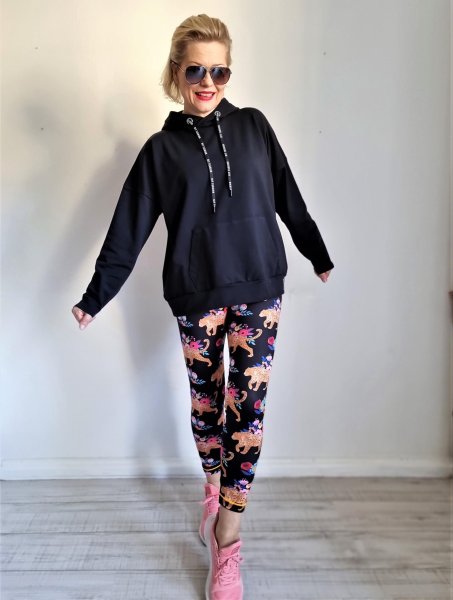 RESTSTÜCK 1,0m !!! - Funktionsstoff - Flower Track - Col. 32 - schwarz - Performance - Hamburger Liebe - Albstoffe