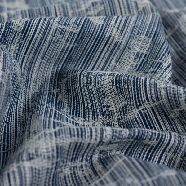 Jacquard Denim - Gridlinie - blue